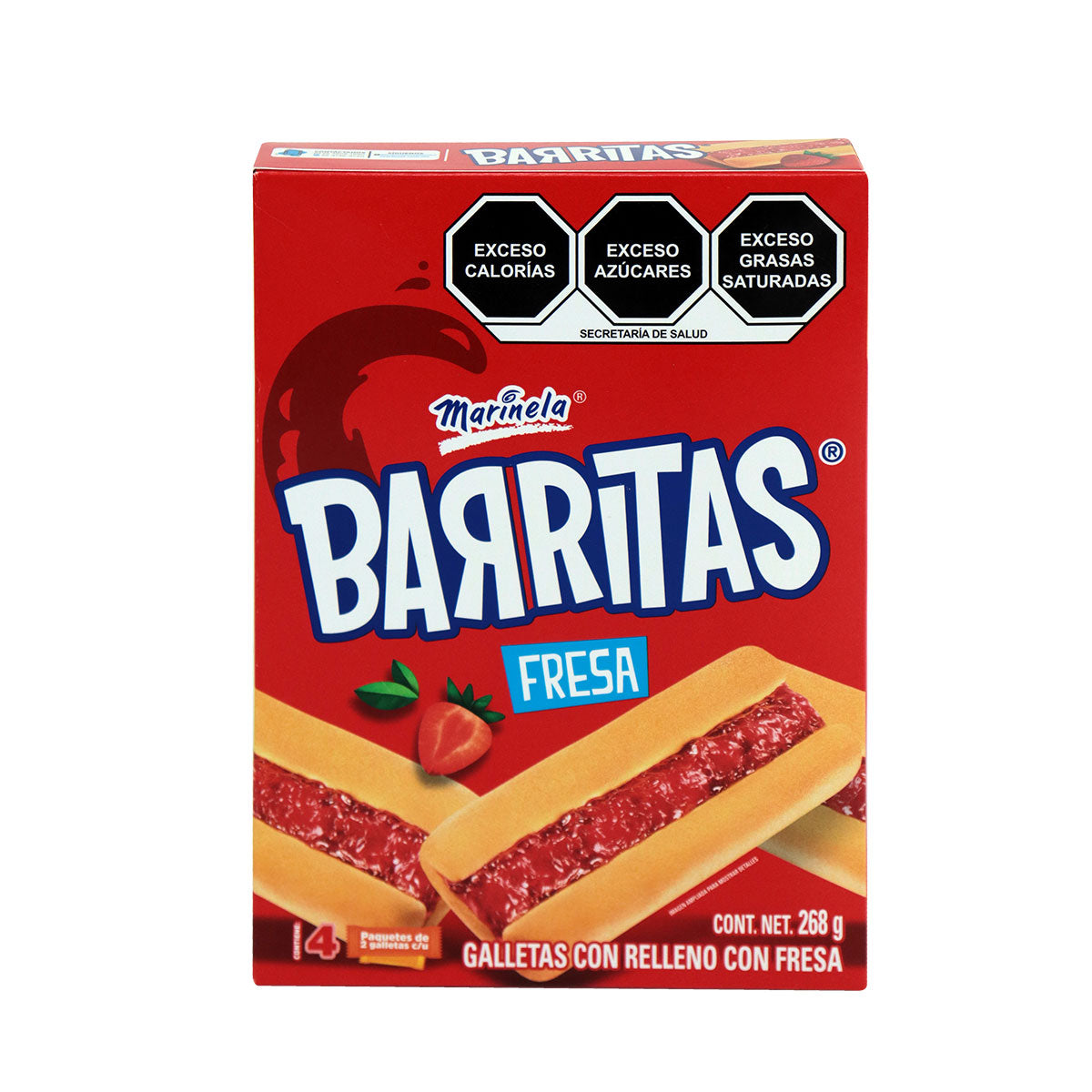 Barritas Marinela sabor fresa de 268 grs.