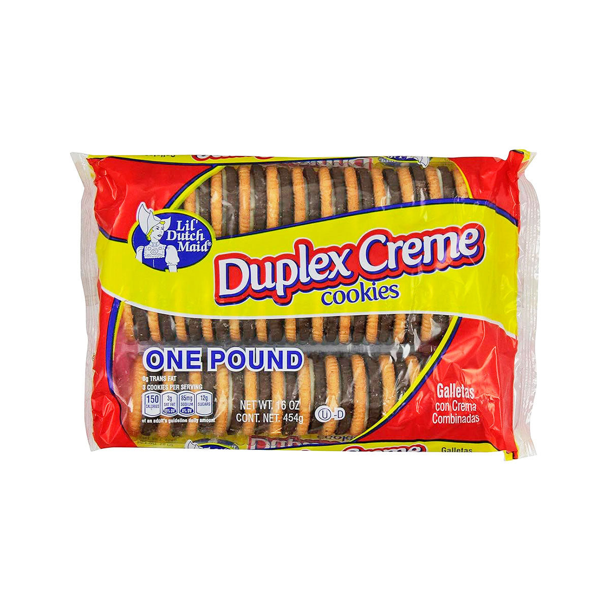 Galleta de crema duplex sabor chocolate Little Dutch Maid de 334 grs.