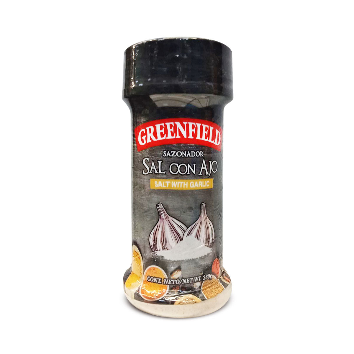 Greenfield condimento de sal con ajo 280 grs.