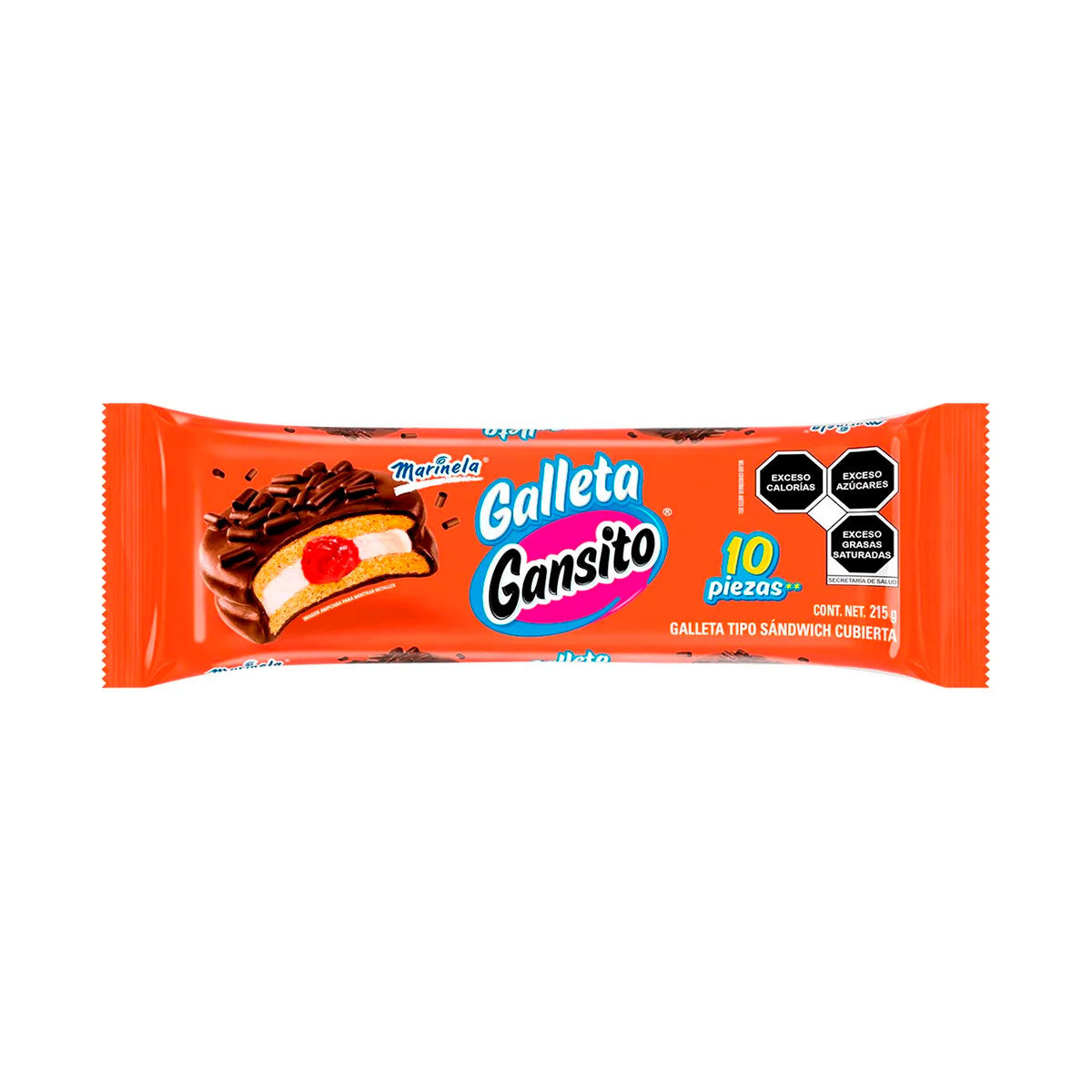 Galletas Marinela Gansito de 215 grs.
