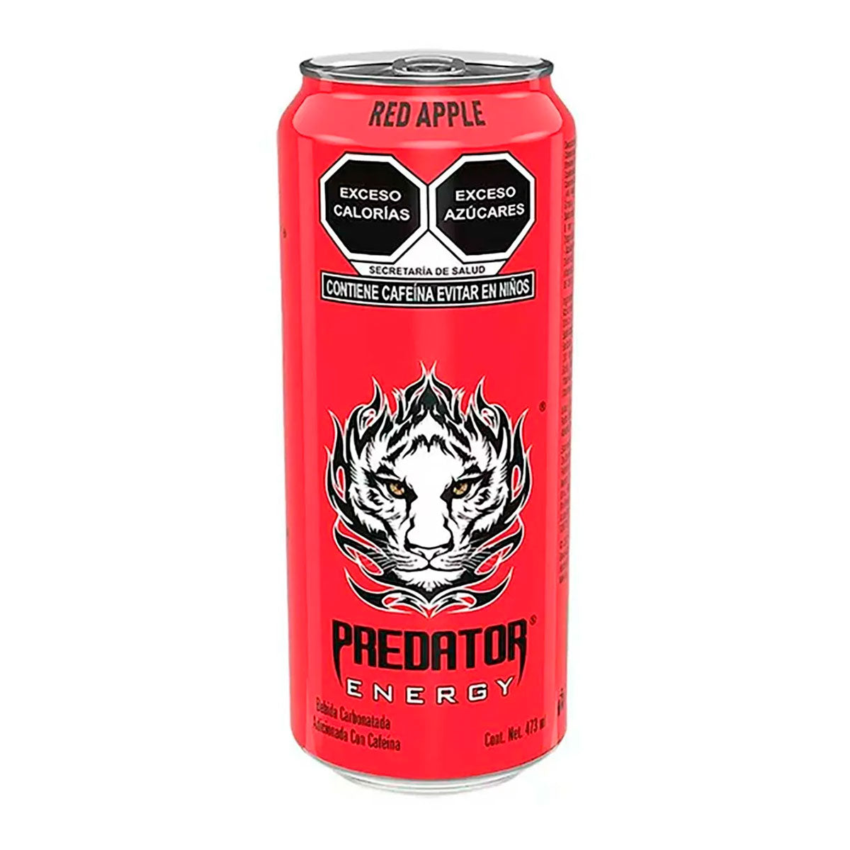 Bebida energizante Predator manzana roja 473 ml.