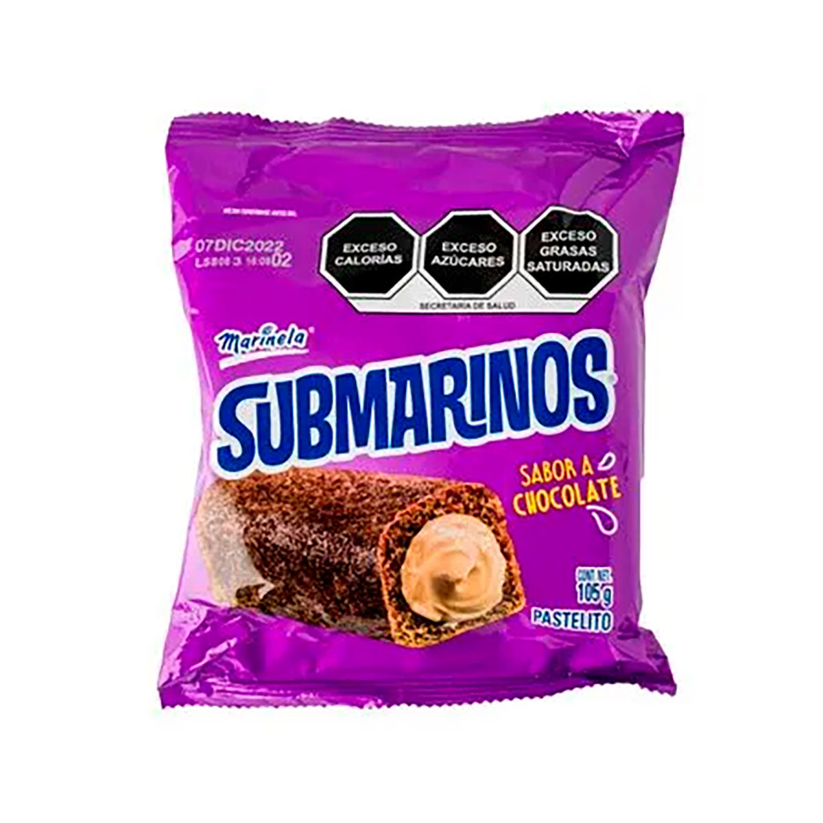 Submarinos Marinela sabor chocolate 105 grs.