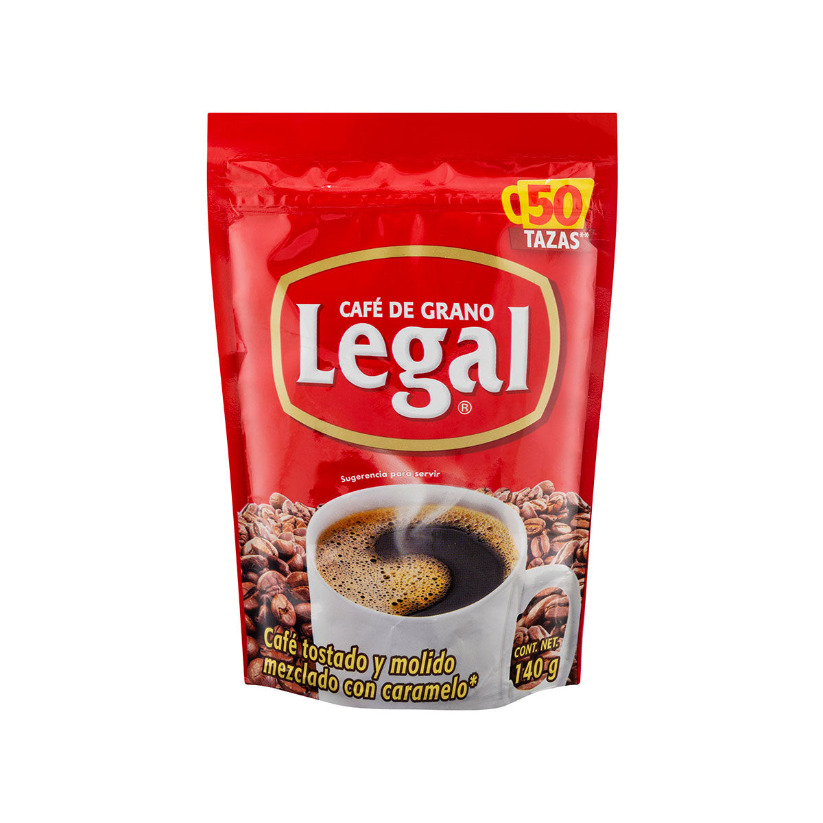 Cafe Legal Molido En Grano, 140 g
