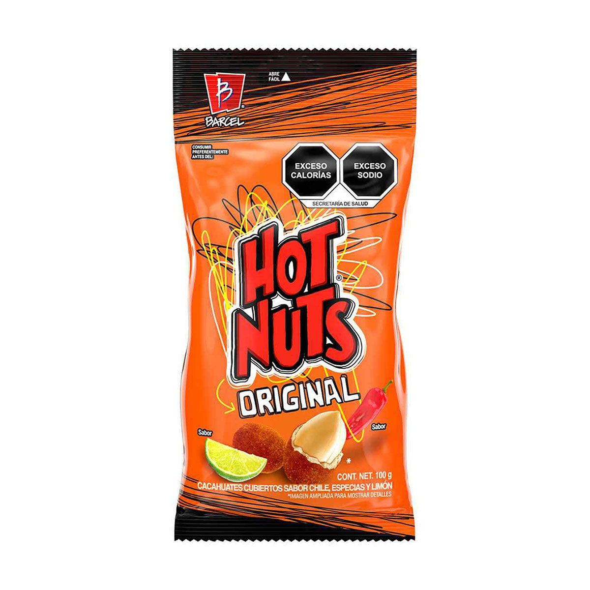 Cacahuates Barcel Hot Nuts 100 grs.