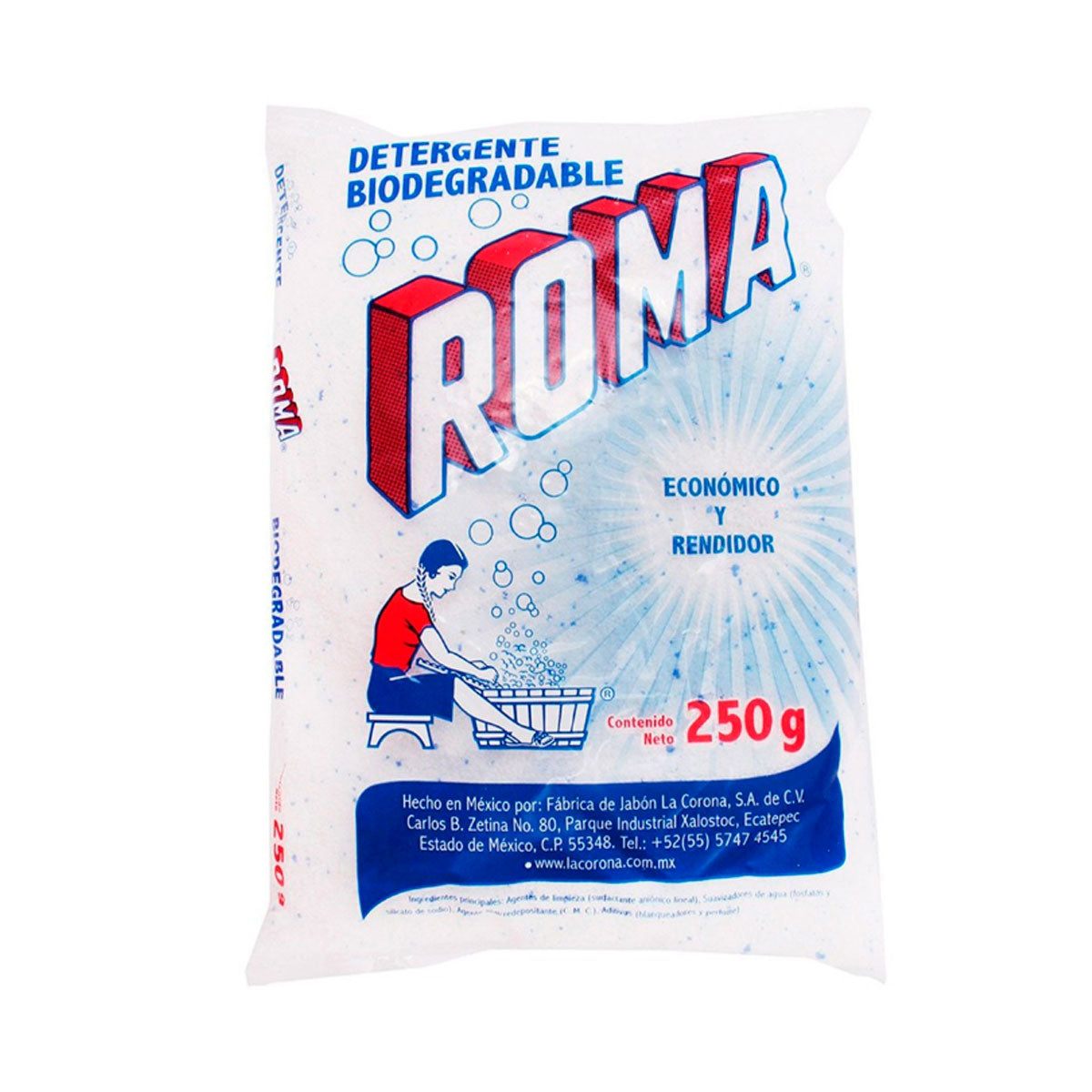ROMA detergente en polvo biodegradable de 250 grs.