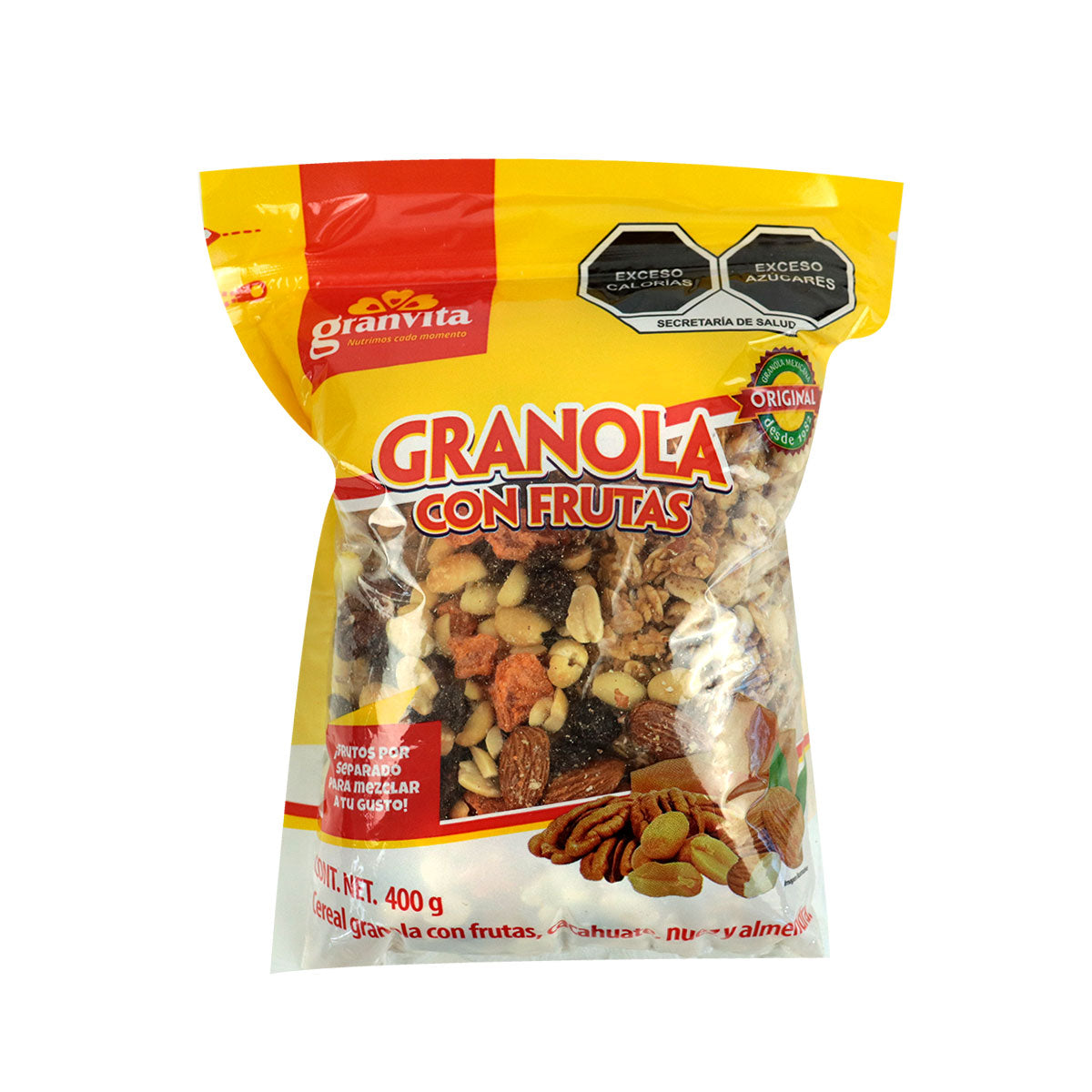 Cereal granola con miel de abeja Granvita de 400 grs.
