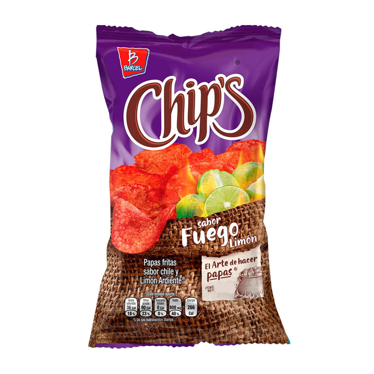 Papas Chips Fuego Barcel 60 grs.