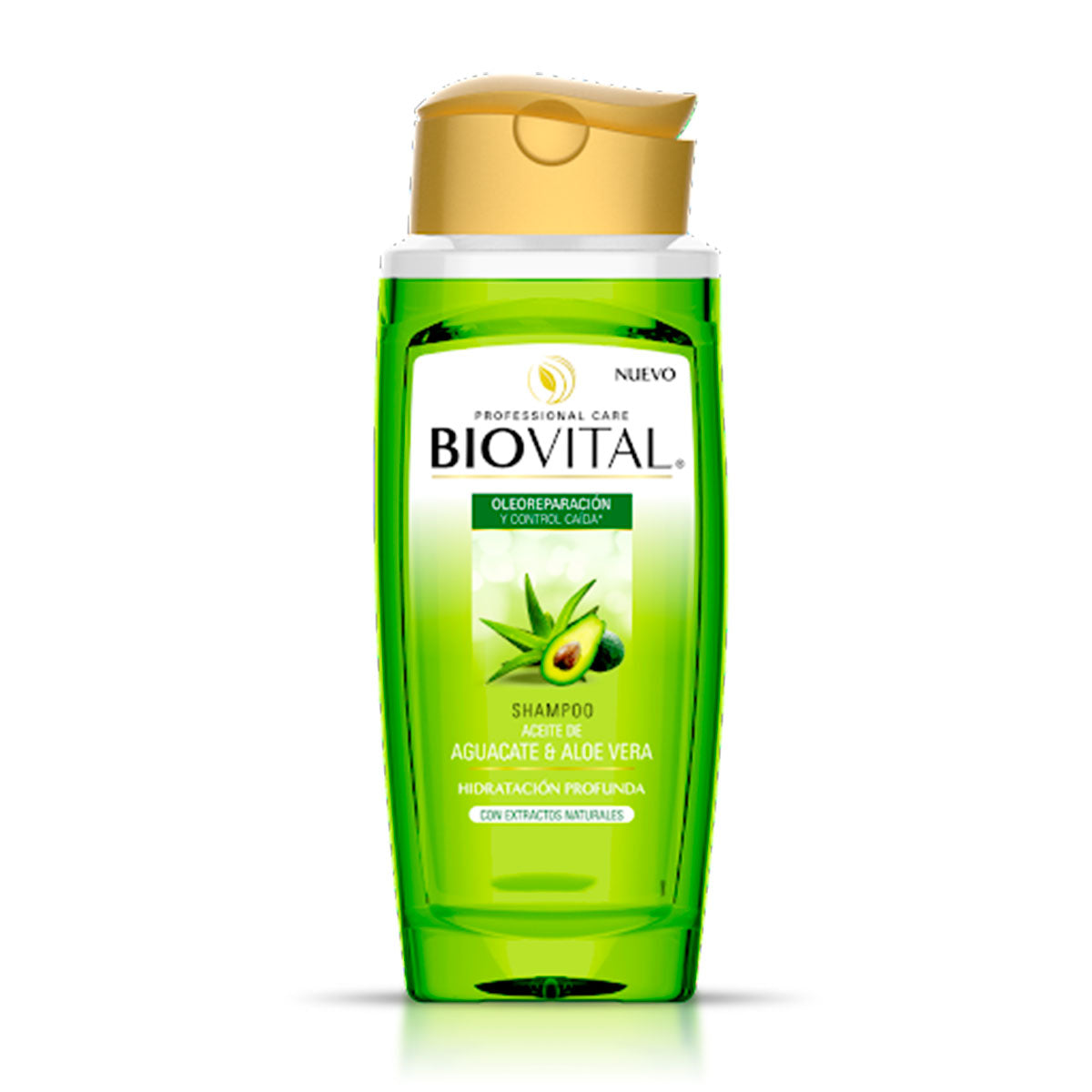 Shampoo Biovital de aguacate y aloe vera de 500 ml.