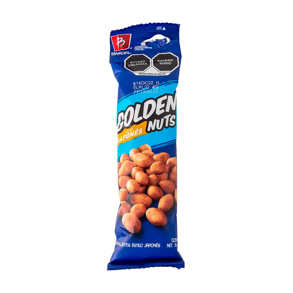 Cacahuates Golden Nuts estilo japones Barcel 78 grs.