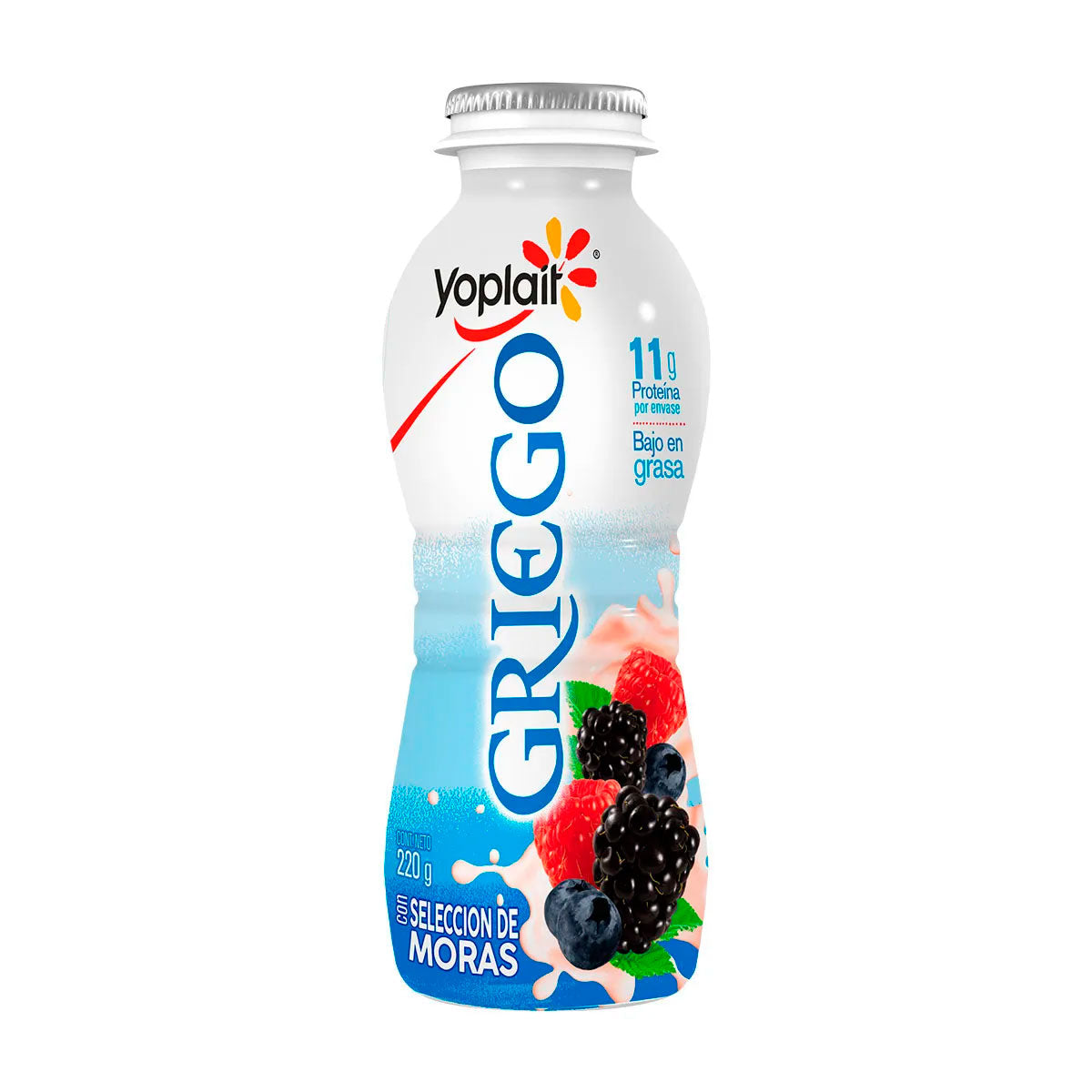 Yoghurt Yoplait griego bebible sabor moras 220 grs.