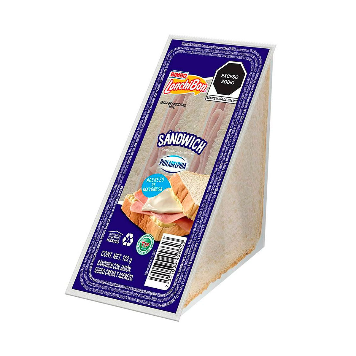 Sandwich Bimbo LonchiBon Philadelphia de 152 grs.