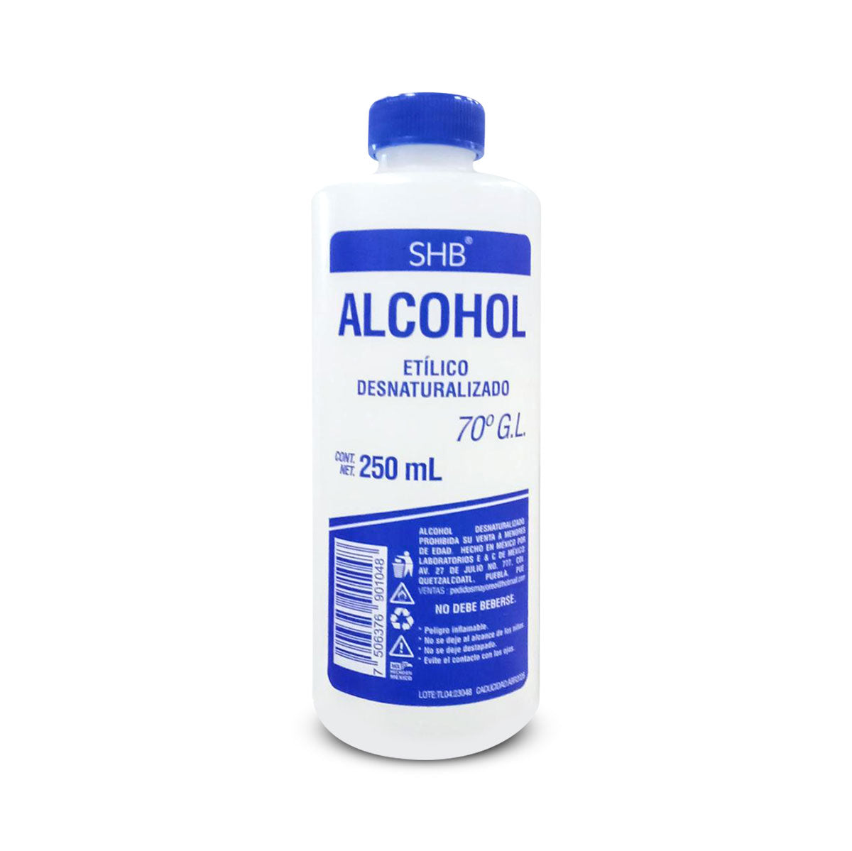 Alcohol desnaturalizado de 250 ml.