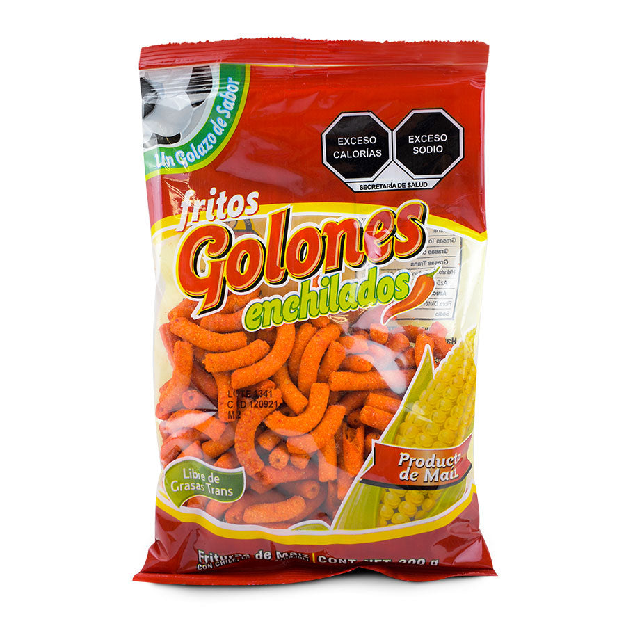 Frituras de maiz con chile golones enchilados de 200 grs.