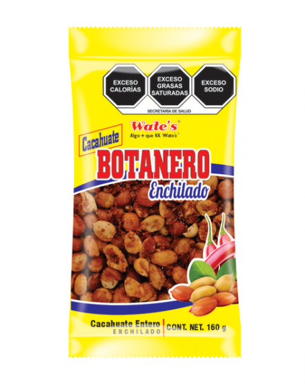 Cacahuate Botanero enchilado de Wates 160 grs.