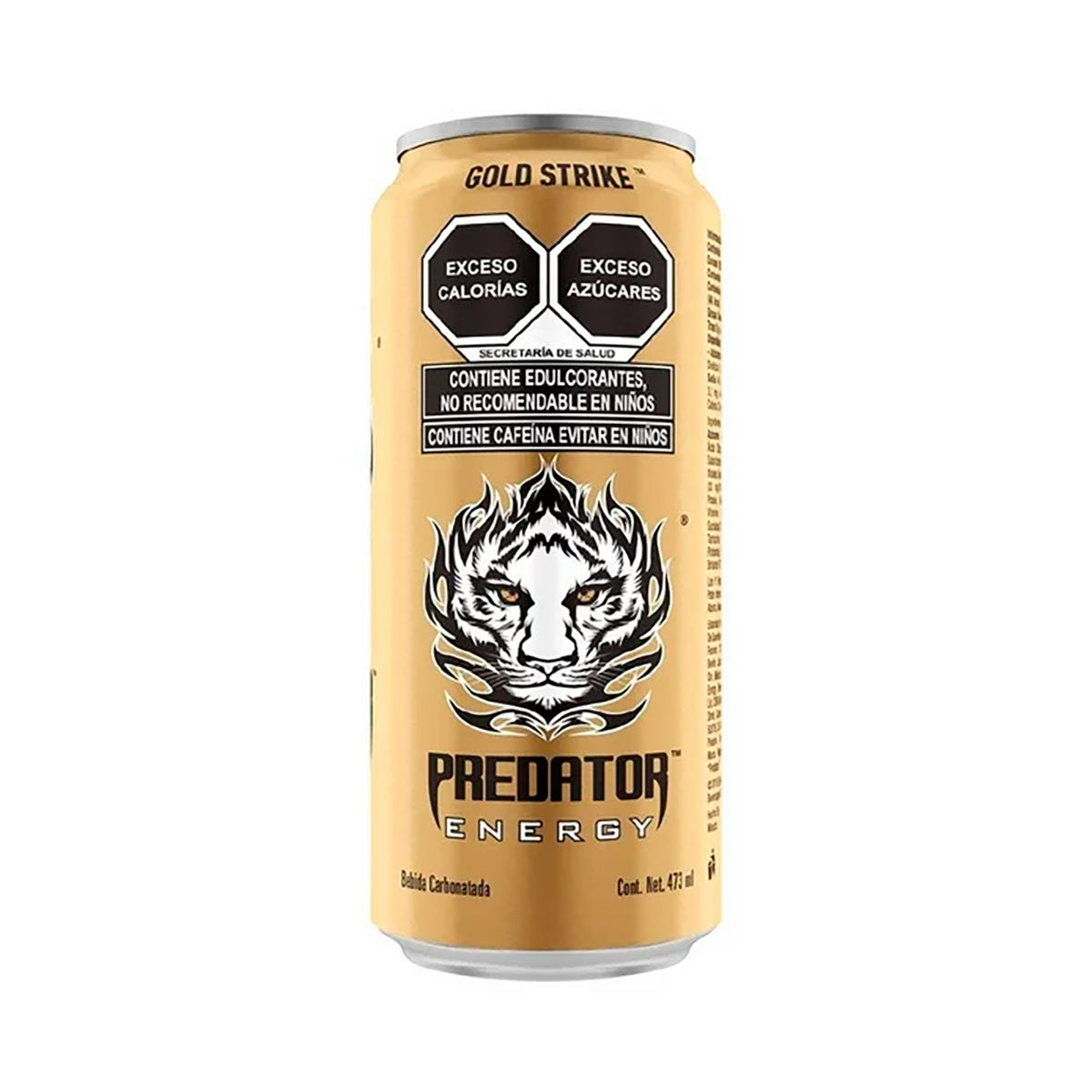 Bebida energizante Predator de 473 ml.