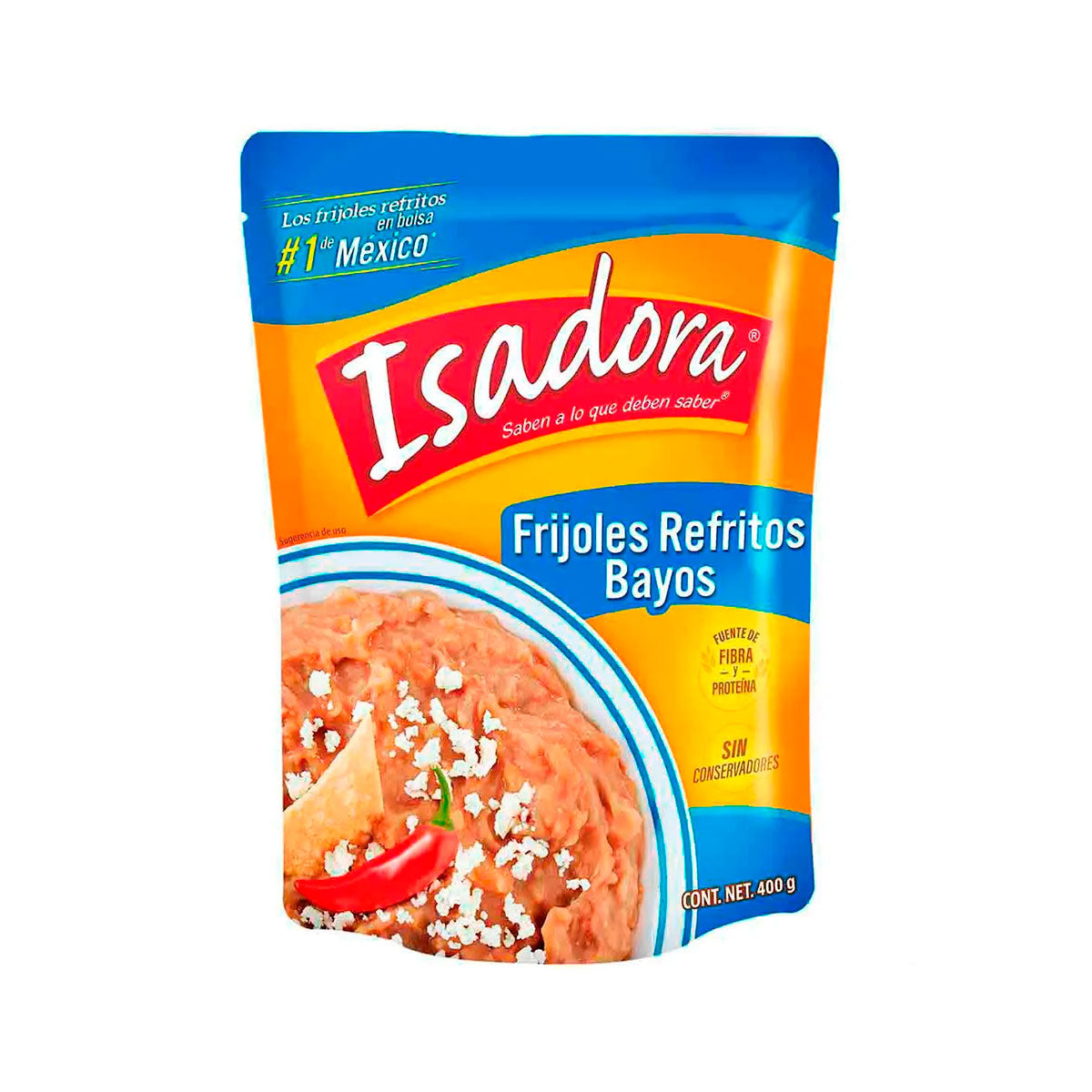 Frijoles bayos Isadora refritos 400 grs.