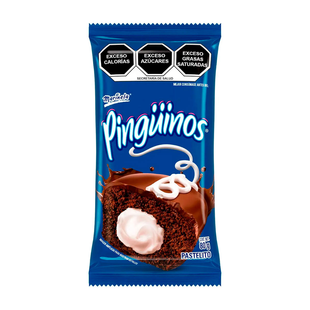 Pastelitos Marinela Pingüinos 2 pzas 80 grs.