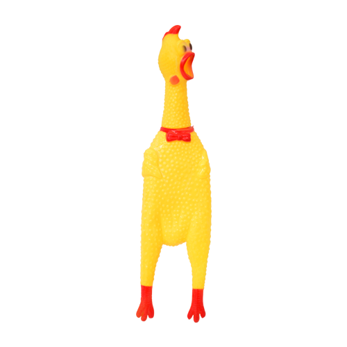 Pollo plástico para mascota.