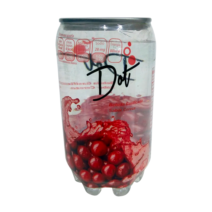 Agua gasificada sabor cereza Dot 350 ml.