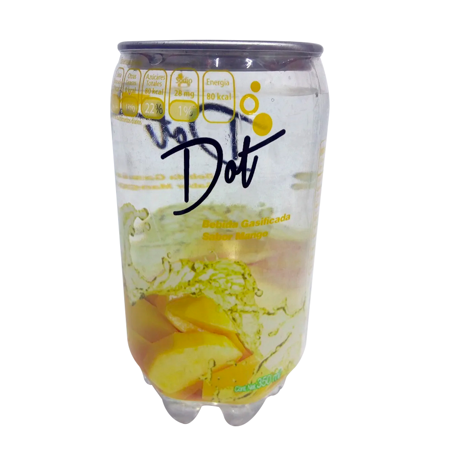 Agua gasificada sabor mango Dot 350 ml.