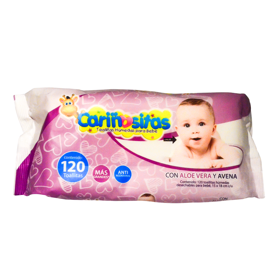 Toallitas húmedas con aloe para bebé Cariñositas.
