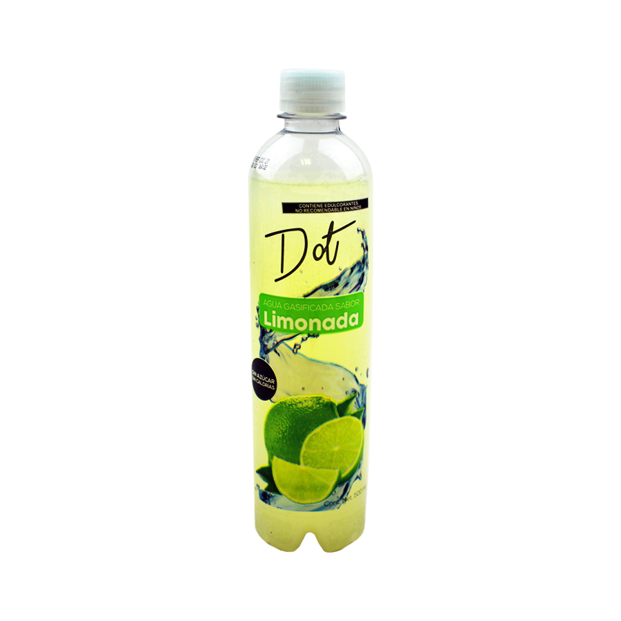 Agua gasificada sabor limón Dot 500 ml.