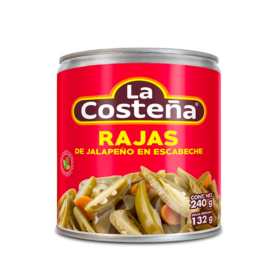 Jalapeño en rajas La Costeña 240 grs.