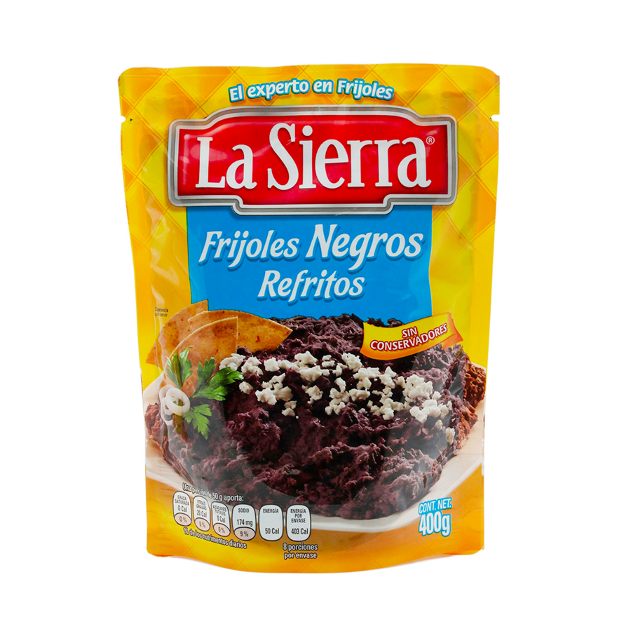 Frijoles Negros Refritos La Sierra 400g