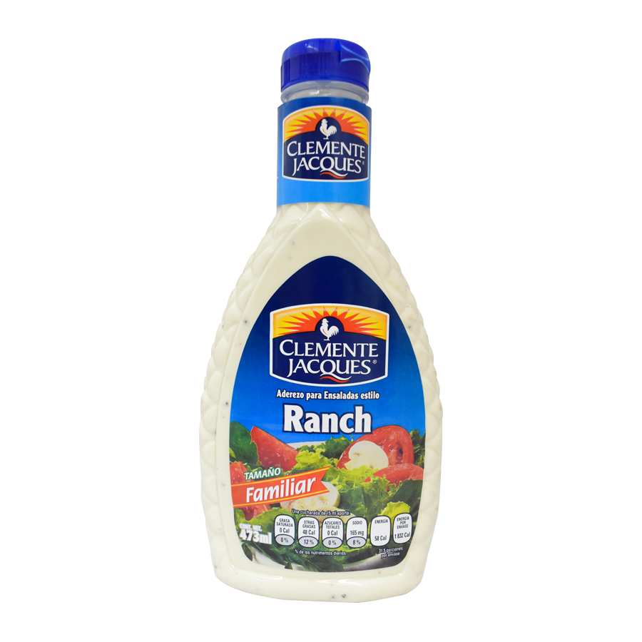 Aderezo ranch Clemente Jacques 473 ml.