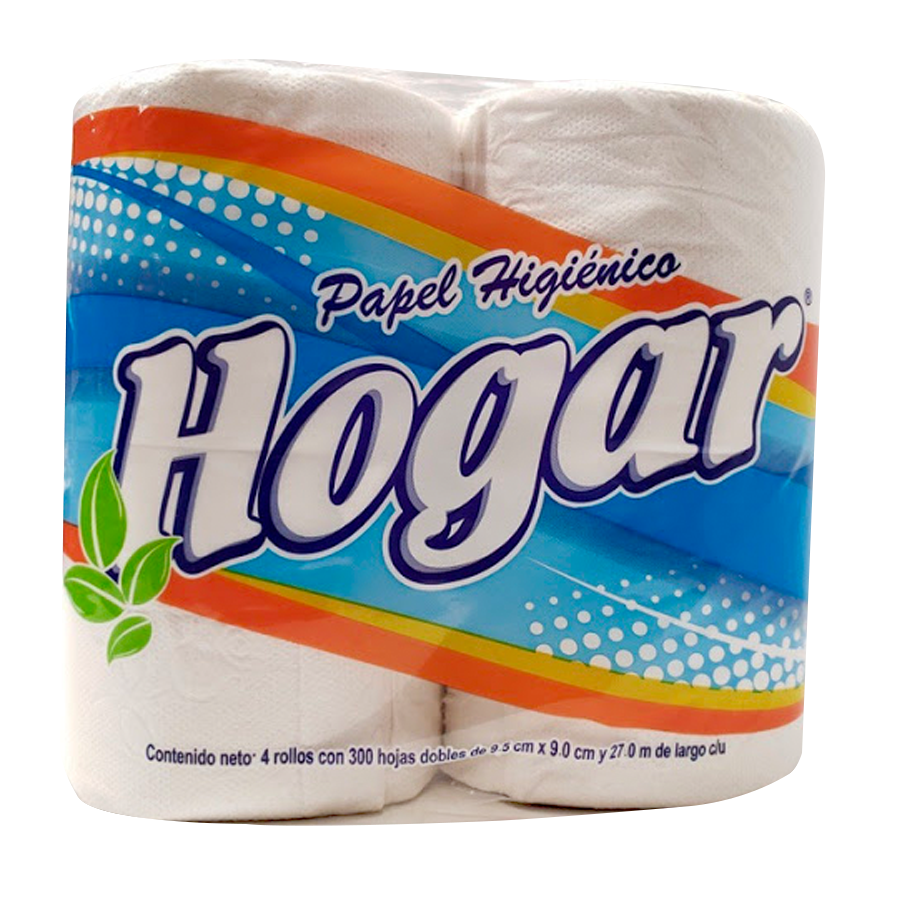 Papel higiénico hogar, 4 pzas.