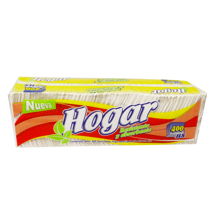 Paquete de 400 servilletas hogar.