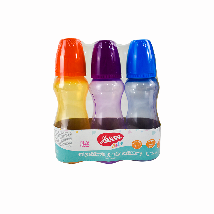 Mega set de 3 biberones Jaloma de 240 ml.