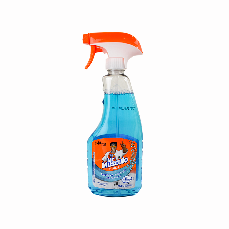 Limpiador líquido Mr. Músculo para vidrios 500 ml.
