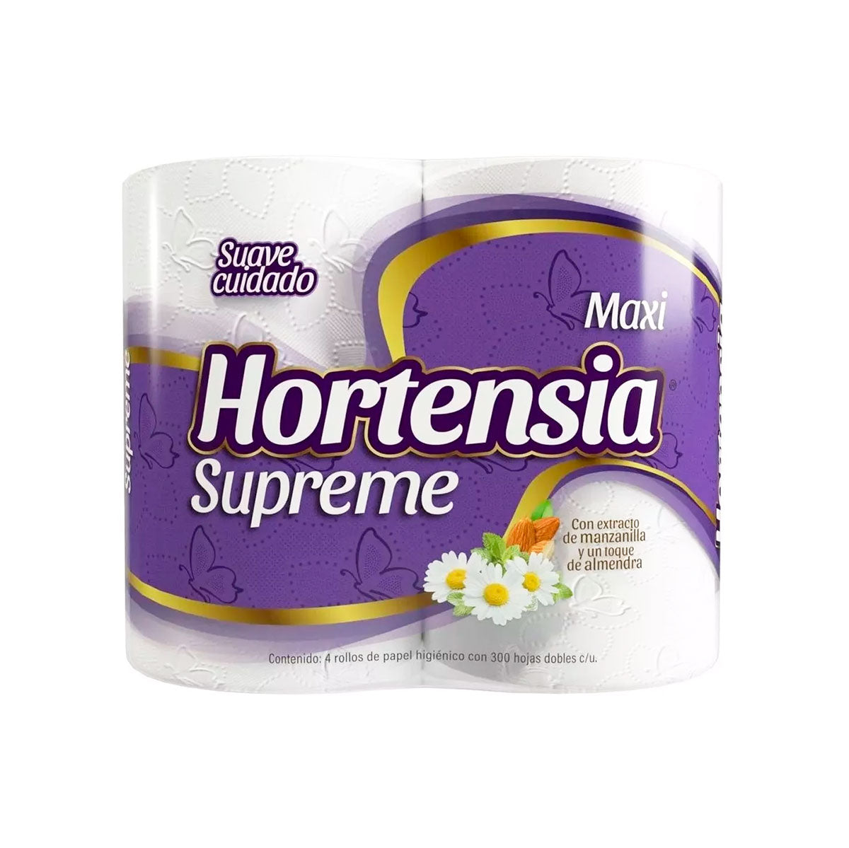 Papel Higiénico Maxi Hortensia 4 rollos.