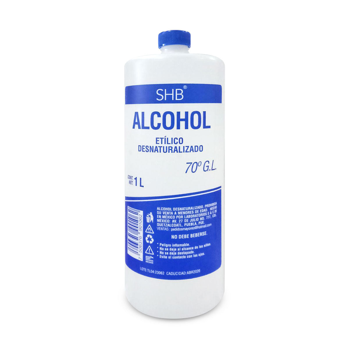 Alcohol desnaturalizado de 1 Lt.