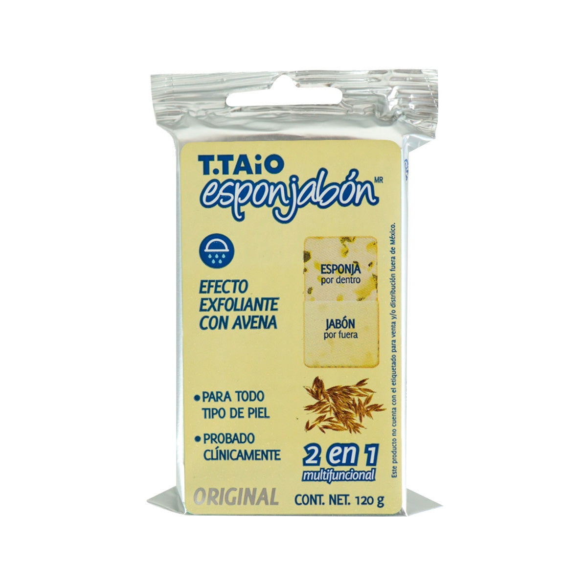 Taio Esponjabón exfoliante con avena de 120 grs.
