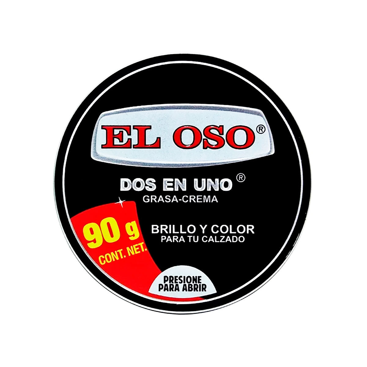 Grasa en crema El Oso dos en uno para calzado negro 90 grs.