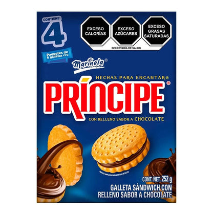 Galletas Prí­ncipe Marinela de chocolate de 252 grs.