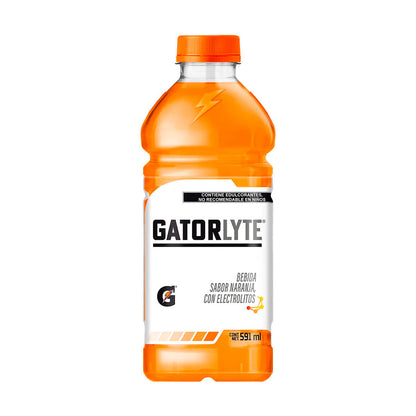Bebida rehidratante Gatorlyte sabor naranja 591 ml.