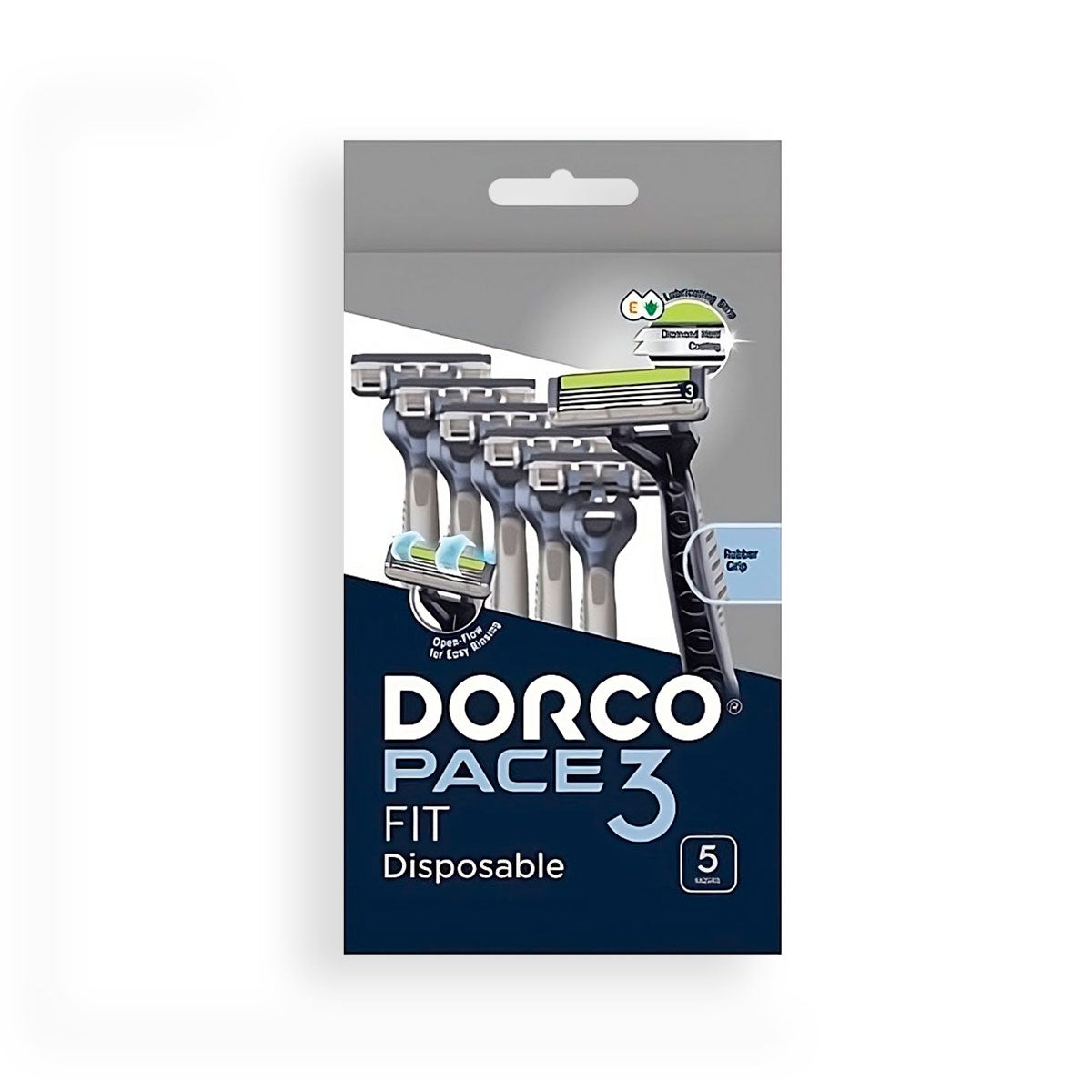 Paquete de 5 rastrillos desechables para hombre, Dorco Pace3.