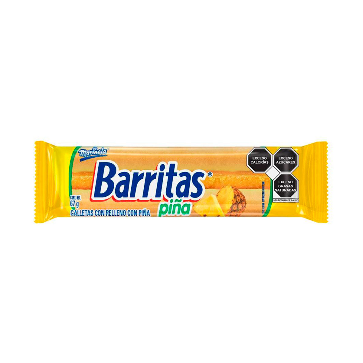 Barritas Marinela con relleno sabor piña 75 grs.