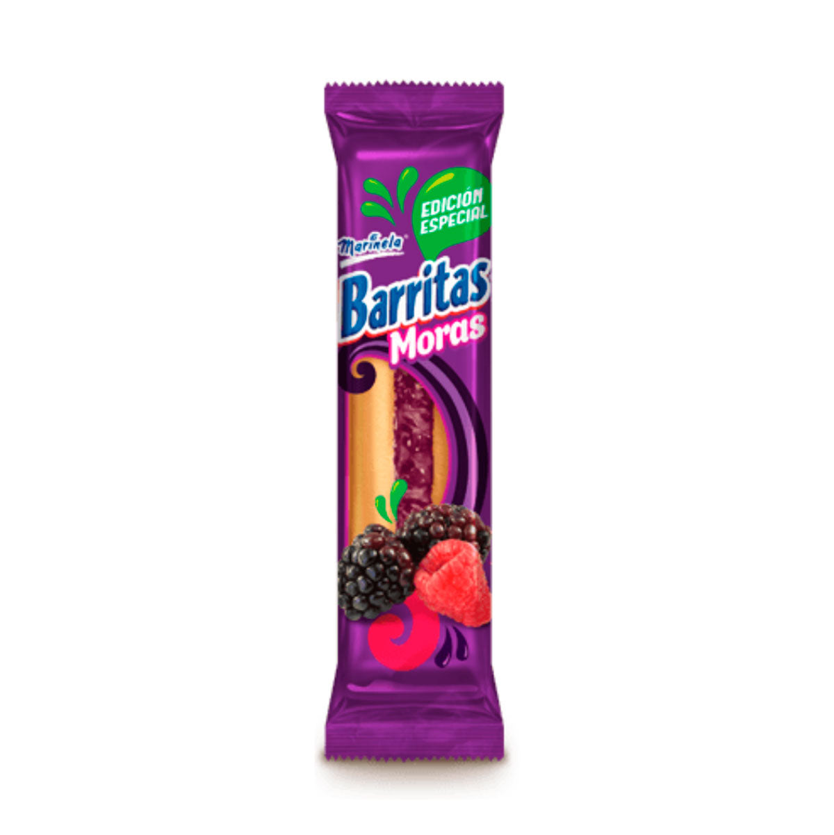 Barritas Marinela con relleno sabor moras de 75 grs.