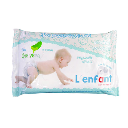 Toallitas humedas lenfant 48pzs