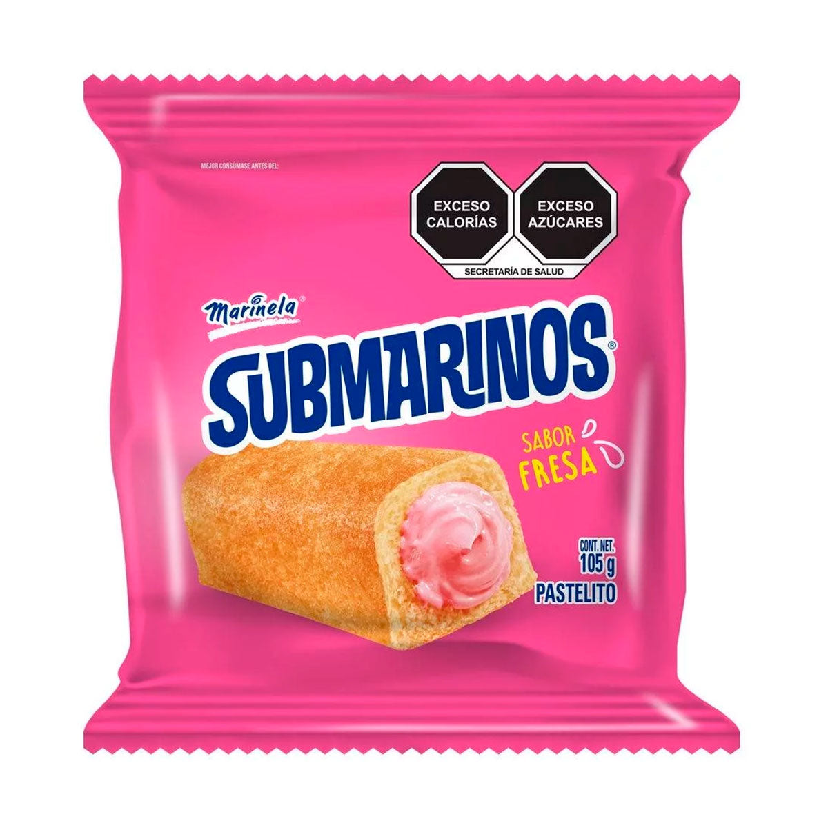 Submarinos Marinela sabor fresa 105 grs.