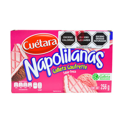Galletas Napolitanas sabor fresa Cuétara de 256 grs.