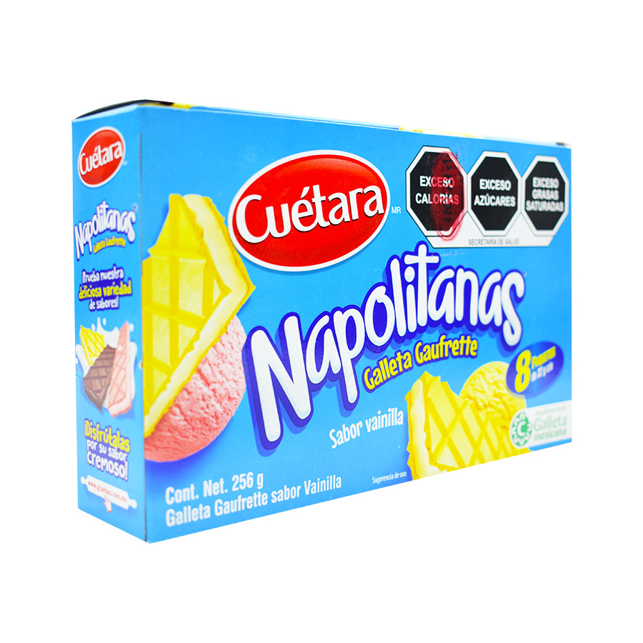Galletas Napolitanas sabor vainilla Cuétara de 256 grs.