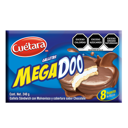 Galleta con malvavisco y cobertura sabor chocolate Cuétara de 240 grs.