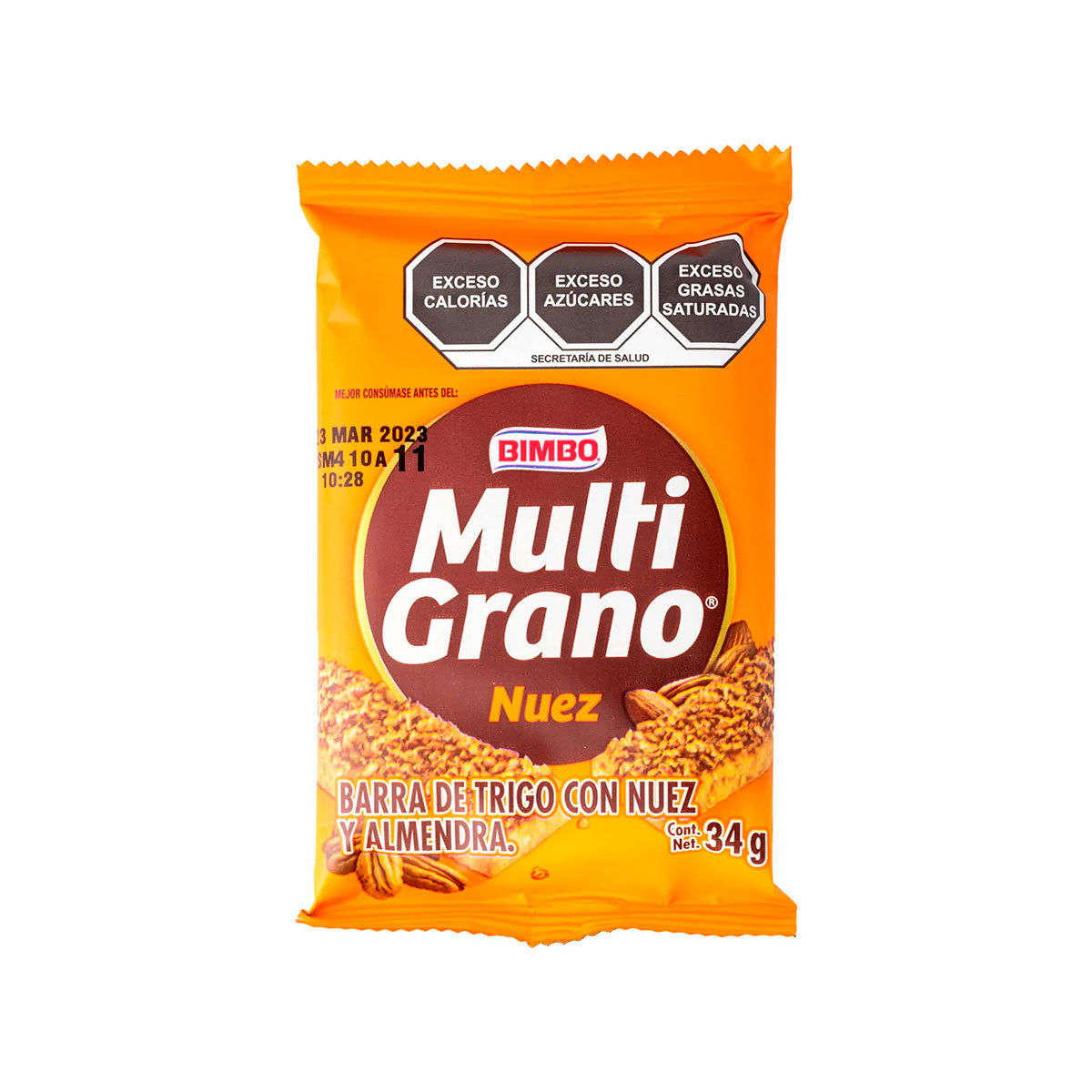 Barra Bimbo multigrano nuez de 34 grs.
