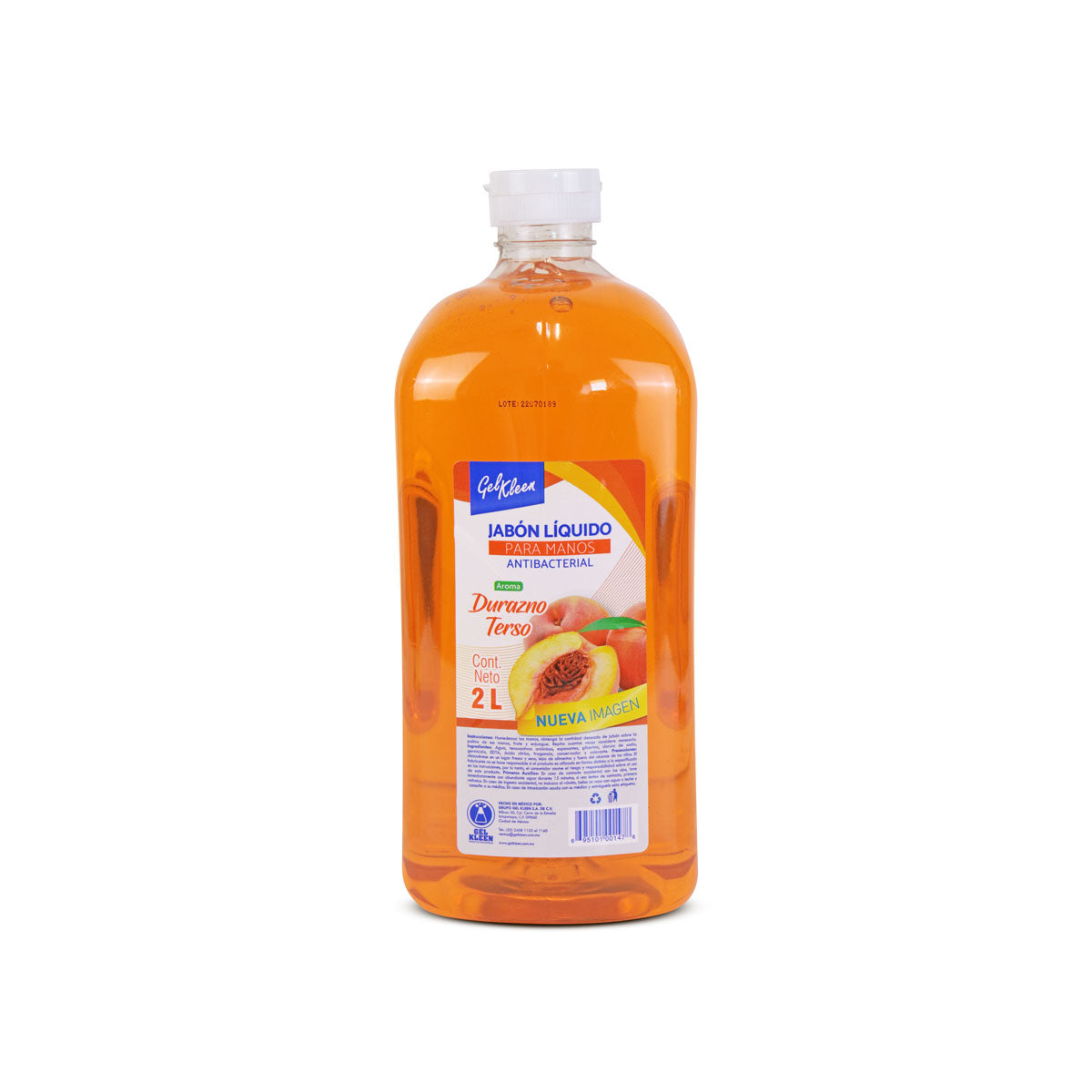 Jabón para manos Gel Kleen durazno de 2 Lts.