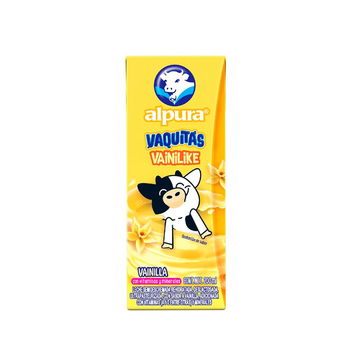 Leche sabor vainilla Alpura Vaquitas 200 ml.